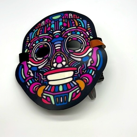 Luxtrada- NWT Carnival Festival Sound & Motion Activated LED (4) Masks Light Up - Picture 9 of 14